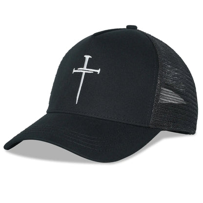 Christian Gifts for Men Religious Gifts Jesus Christian Faith Nail Cross Mesh Hat for Women